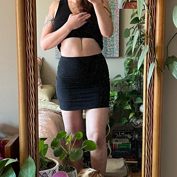 Club L London Fitted Black Mini Skirt - Picture 3 of 4